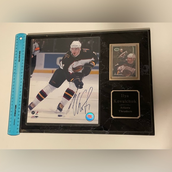 Ilya Kovalchuk Wooden Plaque with Autographed Photo, Atlanta Thrashers NHL - Picture 7 of 16
